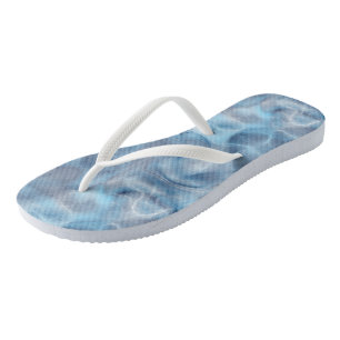 Blue and Purple Marble Swirl Abstract Jandals