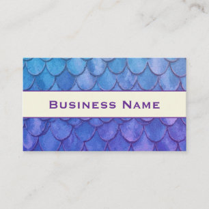 Blue and Purple Mermaid Scales Business Card