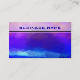 Blue and Purple Mosaic Modern Geometric Business Card