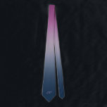 Blue and purple night sky ombre monogram tie<br><div class="desc">Dak blue and muted purple night sky ombre is a perfect tie to a night out. Custom optional monogram.</div>