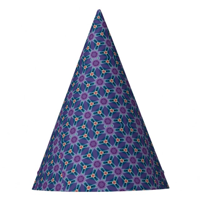 Blue and Purple Pattern Party Hat (Front)