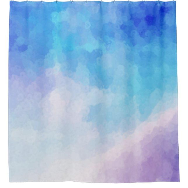 Blue and Purple Shower Curtain (Front)