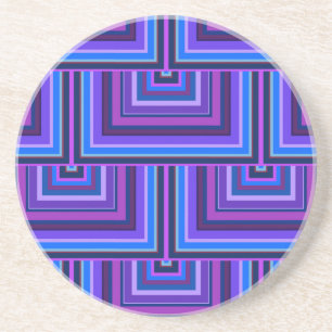 Blue and purple square scales coaster