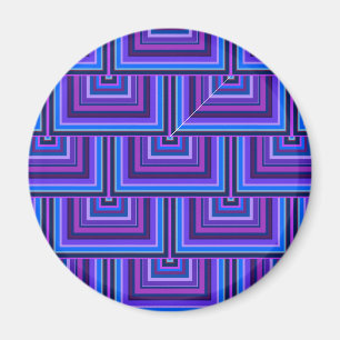 Blue and purple square scales magnet