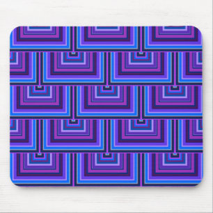 Blue and purple square scales mouse pad