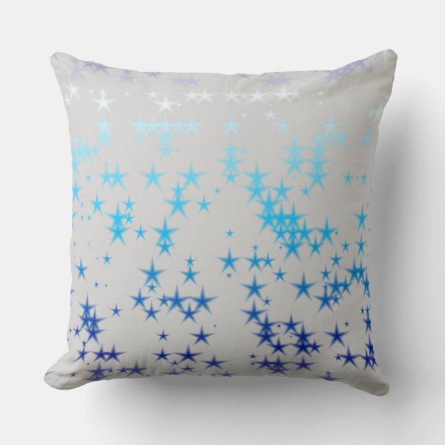 blue and purple stars cushion (Front)