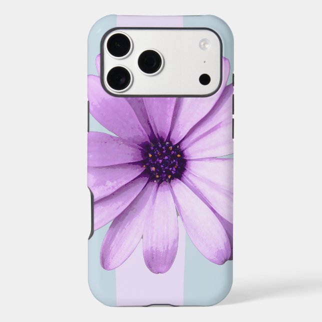 blue and purple striped daisy pattern (Back)
