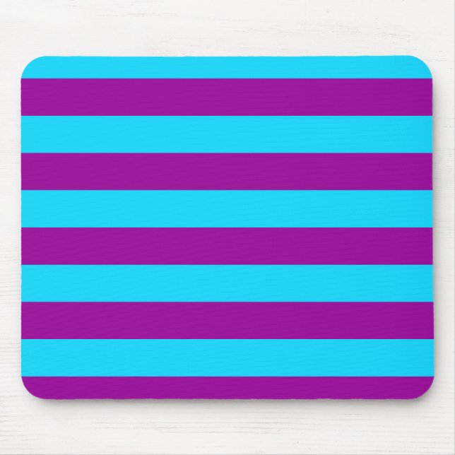 Blue and Purple Stripes Design Mouse Pad (Front)