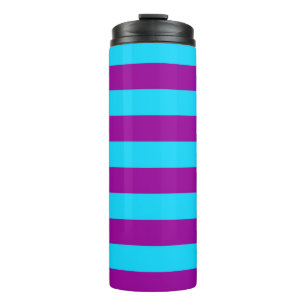 Blue and Purple Stripes Design Thermal Tumbler