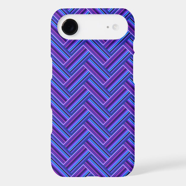 Blue and purple stripes double weave (Back)