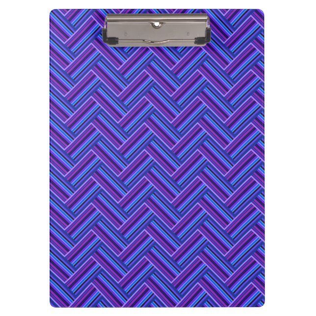 Blue and purple stripes double weave clipboard (Front)