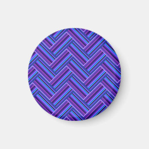 Blue and purple stripes double weave magnet