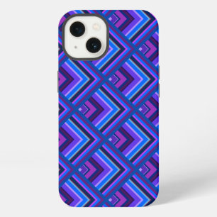 Blue and purple stripes scale pattern Case-Mate iP iPhone 13 Case