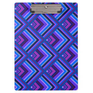 Blue and purple stripes scale pattern clipboard