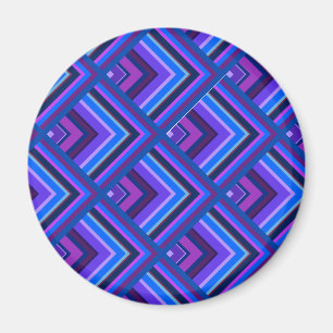 Blue and purple stripes scale pattern magnet
