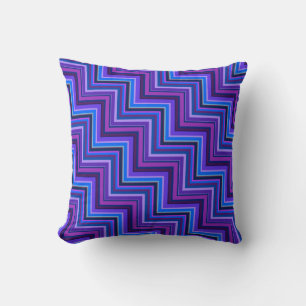 Blue and purple stripes stairs cushion