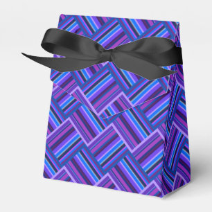 Blue and purple stripes weave favour box