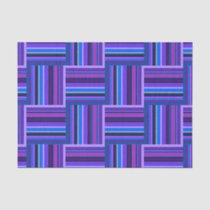 Blue and purple stripes weave pattern tissue paper