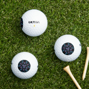 Blue and Purple Triangle Mandala Golf Balls