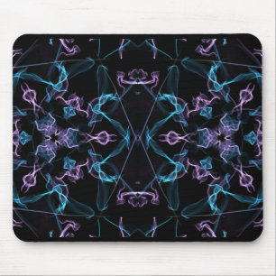 Blue and Purple Triangle Mandala Mouse Pad