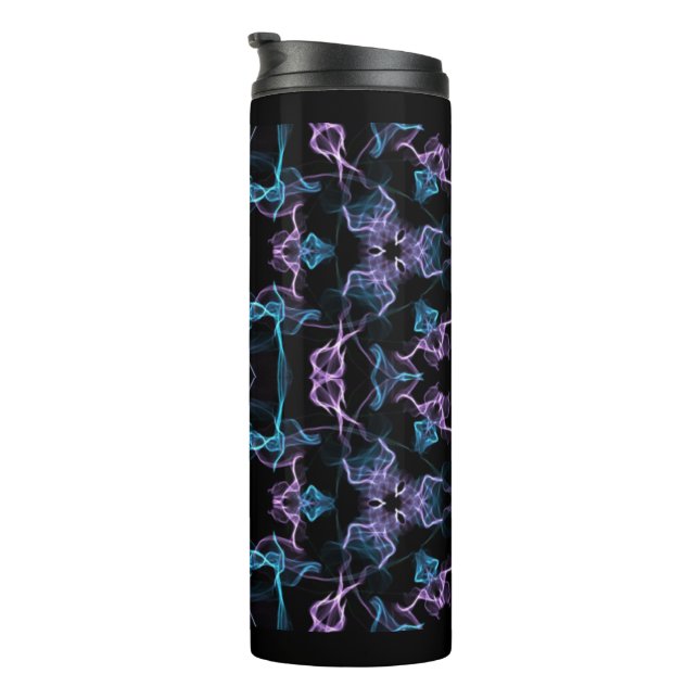 Blue and Purple Triangle Mandala Thermal Tumbler (Rotated Right)