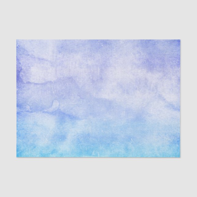 Blue and Purple Water Colour Tissue Paper (Front)