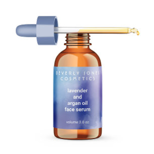 Blue and Purple watercolor dropper bottle label