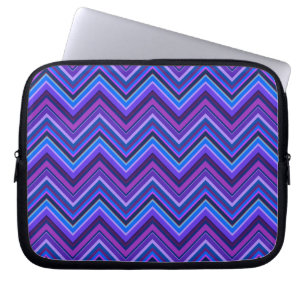 Blue and purple zigzag stripes laptop sleeve