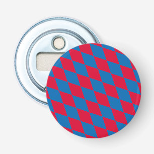 Blue and Red Bavaria Diamond Flag Pattern Bottle Opener