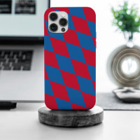 Blue and Red Bavaria Diamond Flag Pattern