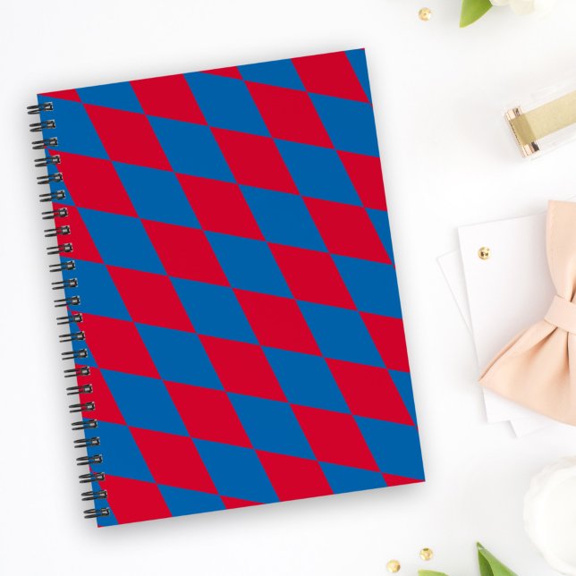 Blue and Red Bavaria Diamond Flag Pattern Planner (Creator Uploaded)