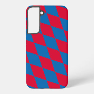 Blue and Red Bavaria Diamond Flag Pattern Samsung Galaxy Case