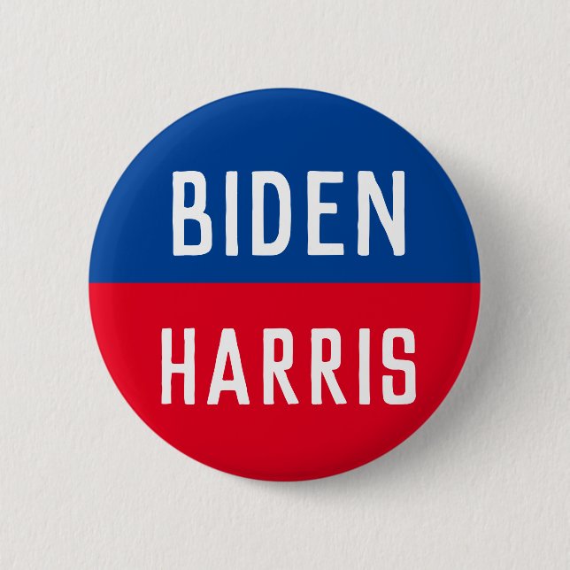 Blue and Red Biden Harris Campaign 6 Cm Round Badge (Front)