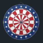 Blue and Red Dartboard with stars<br><div class="desc">Dartboard in blue and red and white stars.</div>
