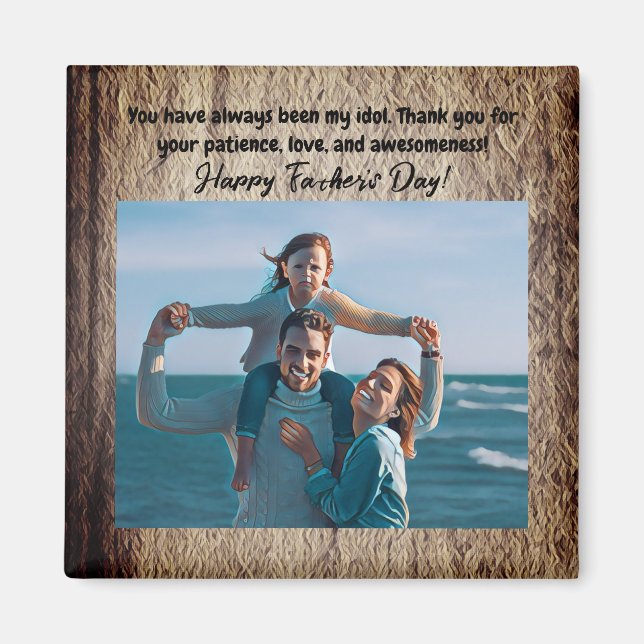  blue and red design for the best dad ever magnet (Front)
