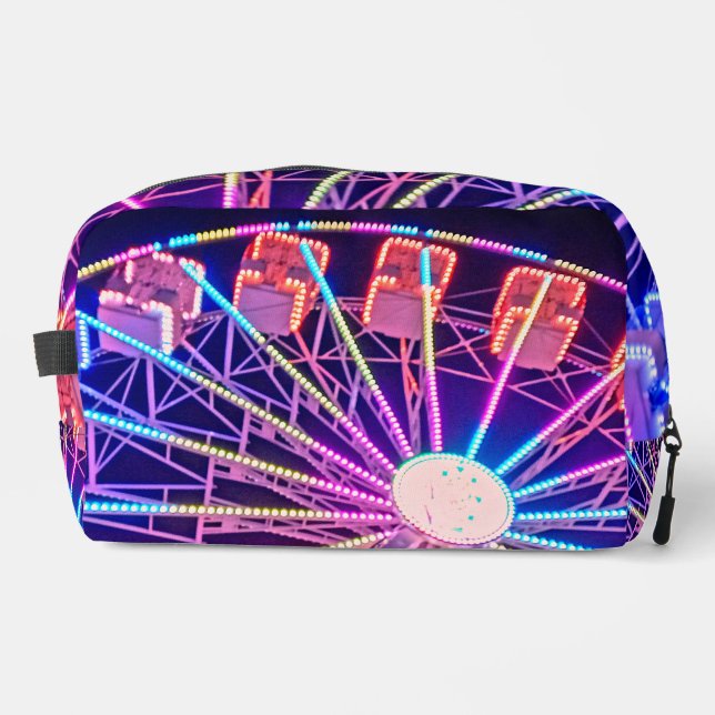 Blue and red Ferris wheel Dopp Kit (Front)