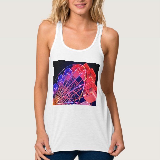 Blue and red Ferris wheel Singlet (Front)