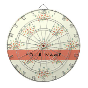 Blue and Red Flowers, Red, Your Name Dartboard