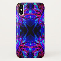 Blue and red kaleidoscope pattern