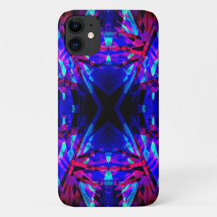 Blue and red kaleidoscope pattern Case-Mate iPhone case