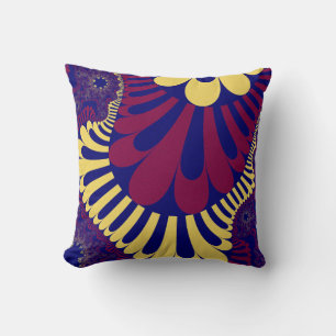 Blue and Red Loop Cushion