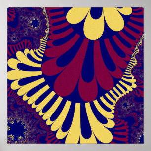 Blue and Red Loop Poster