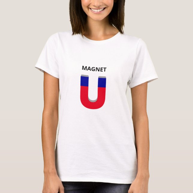Blue and Red Magnet T-Shirt (Front)