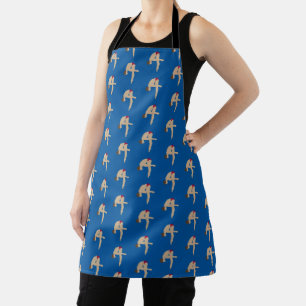 Blue and Red Male Divers Themed Apron