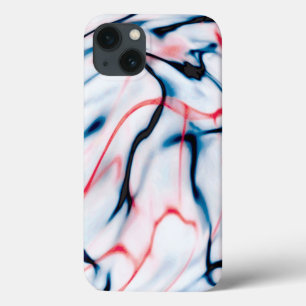 Blue and Red Marble Swirl Effect iPhone 13 Case