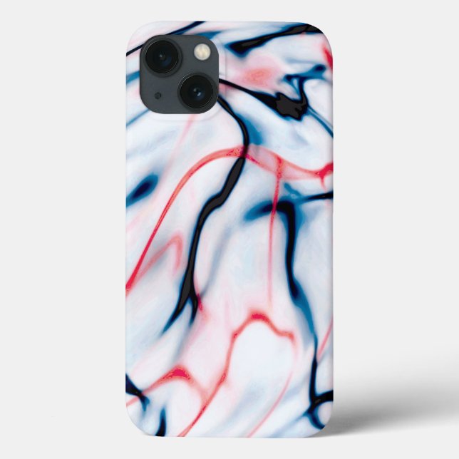 Blue and Red Marble Swirl Effect  Case-Mate iPhone Case (Back)