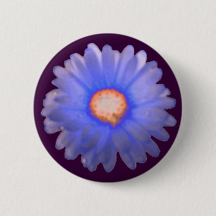 Blue and Red Marigold Button