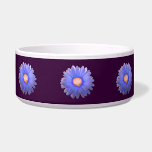 Blue and Red Marigold Dog Bowl