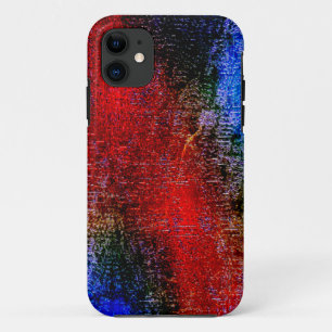 Blue and red material skinned with 'oil paint' Case-Mate iPhone case