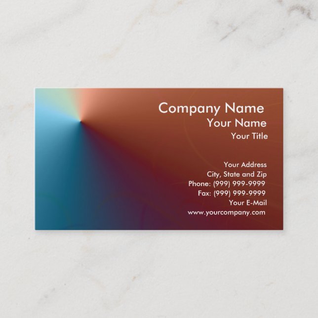 Blue and red metallic business card (Front)